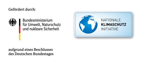 Logo Förderung durch Bundesministerium für Umwelt, Naturschutz und nukleare Sicherheit / Nationale Klimaschutz Initiative