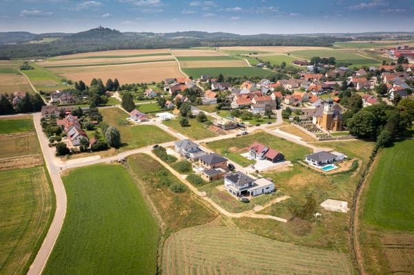 Luftaufnahme des Baugebiets Hofstatt
