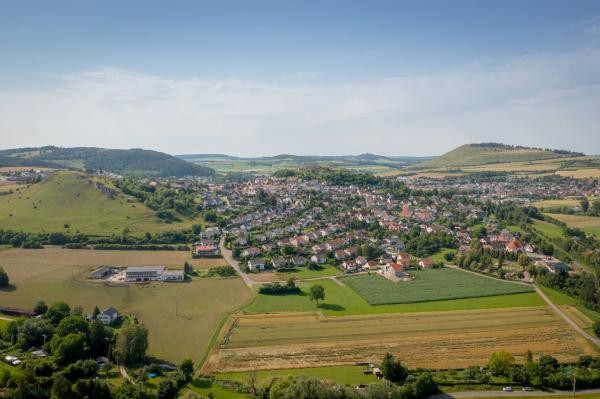 Luftaufnahme des Baugebiets Kapellfeld III