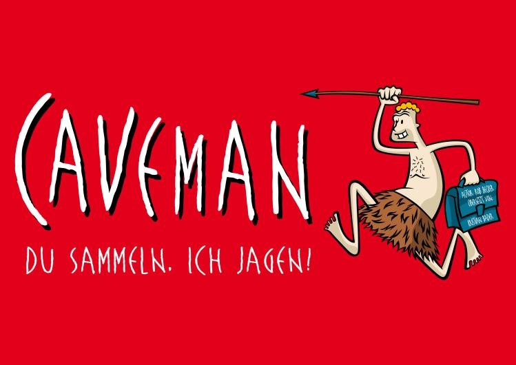 Ein Werbebild für Caveman