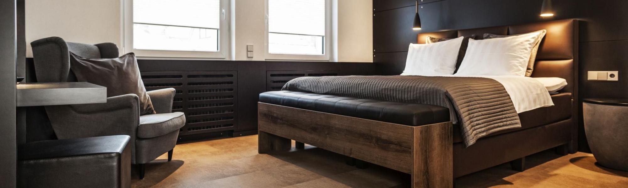 Hotelzimmer im Hotel Zum Sonnenwirt Ein modern eingerichtetes Hotelzimmer im Hotel Zum Sonnenwirt