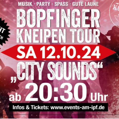 Werbebanner Kneipen-Tour City Sounds 2024
