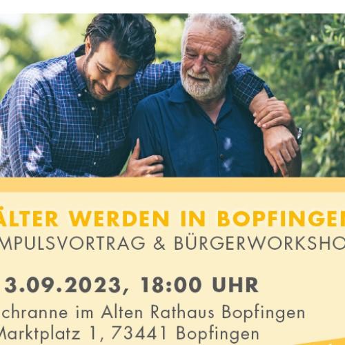 Banner zur Veranstaltung "Älter werden in Bopfingen"