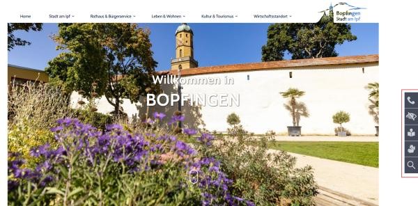 Erklärung rechte Navigationsleiste Internetseite Bild zur Erklärung der rechten Navigationsleiste