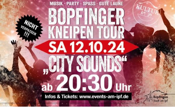 Werbebanner Kneipen-Tour City Sounds 2024