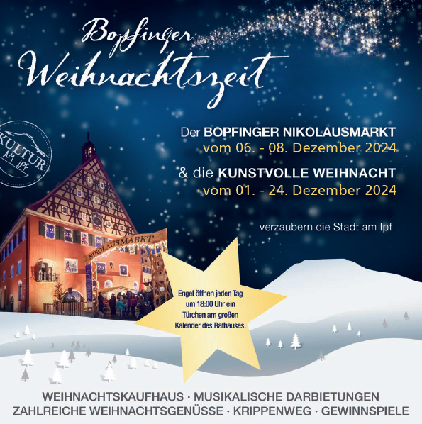 Banner Nikolausmarkt 2024 Banner für den Bopfinger Nikolausmarkt 2024