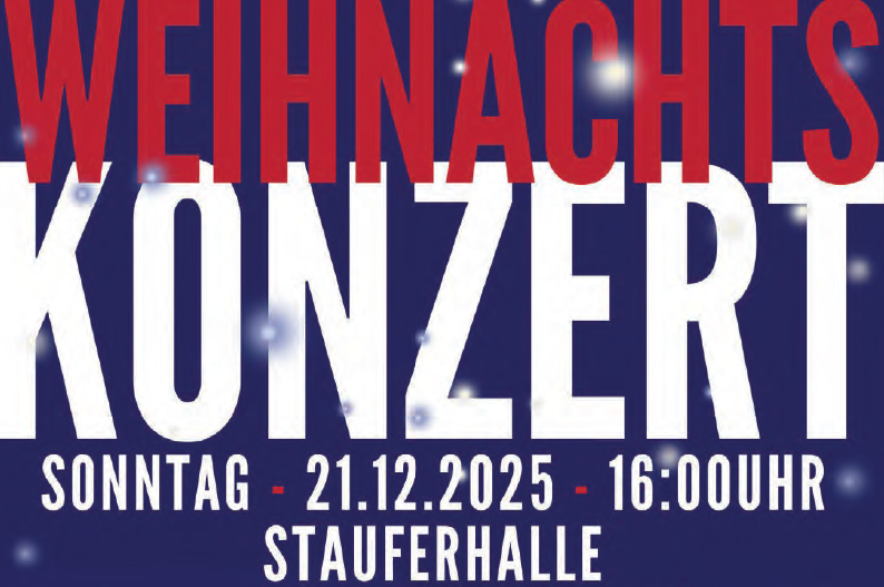 Banner Weihnachtskonzert Stadtkapelle 2025